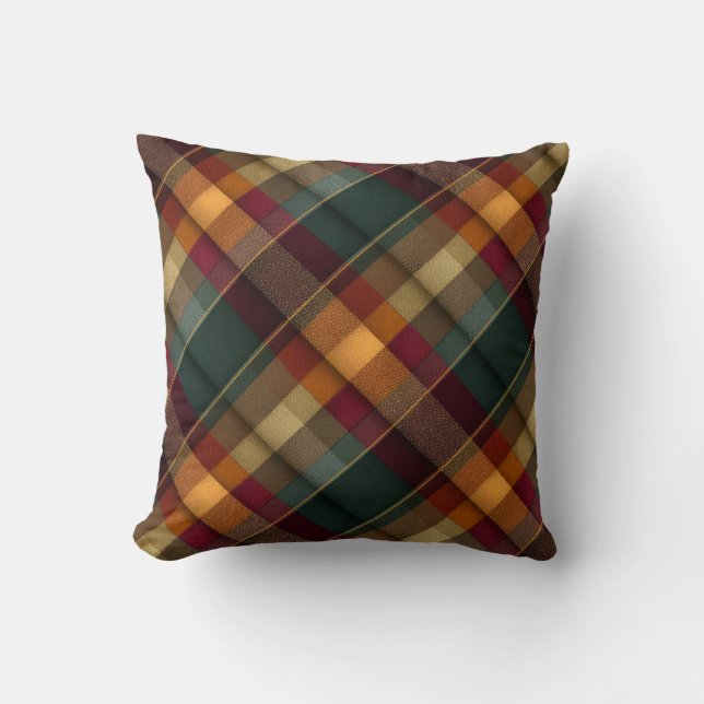 Coussin Plaids d'automne (Recto)