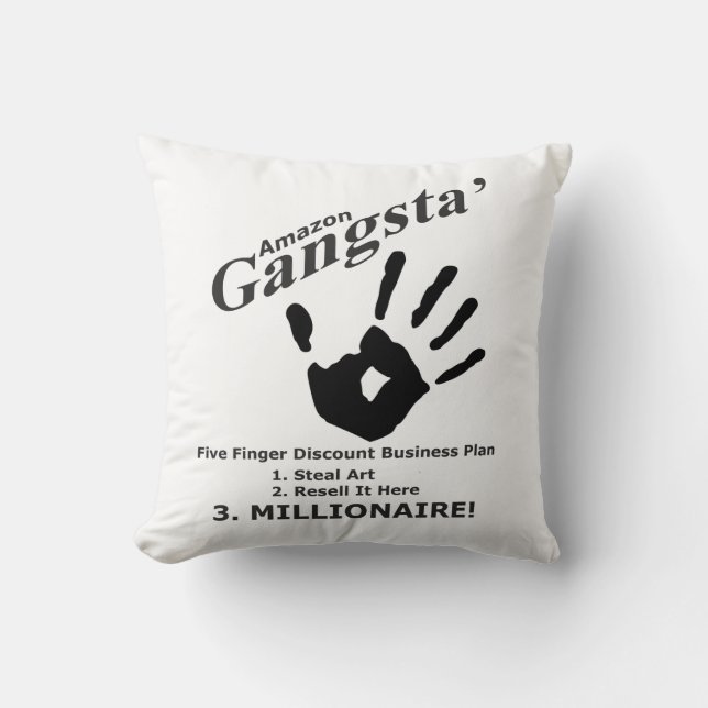 Coussin Plan d'affaires à rabais sur cinq doigts (Recto)