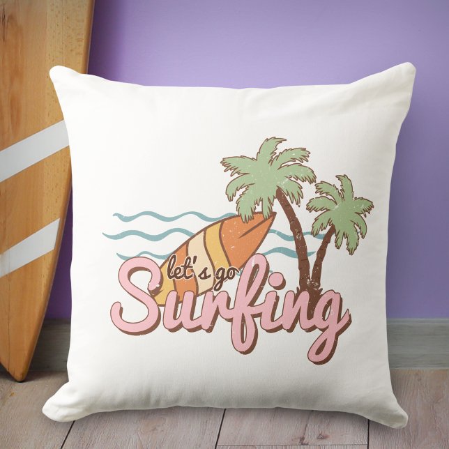 Coussin Planche de Surf d'été Surfing (Créateur téléchargé)