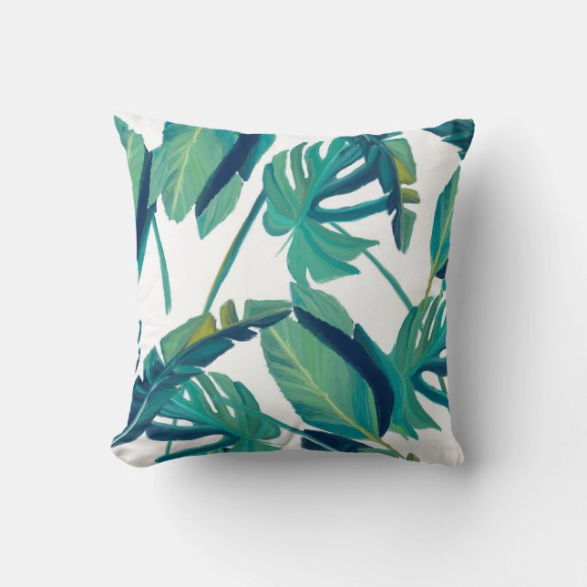 Coussin Planchers draps nature tropicale (Recto)