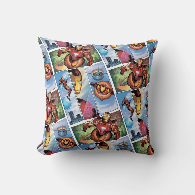 Coussin Planches de Comics d'Iron Man (Recto)