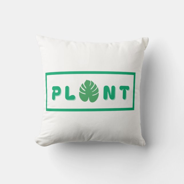 Coussin plant lover with a green heart (Recto)