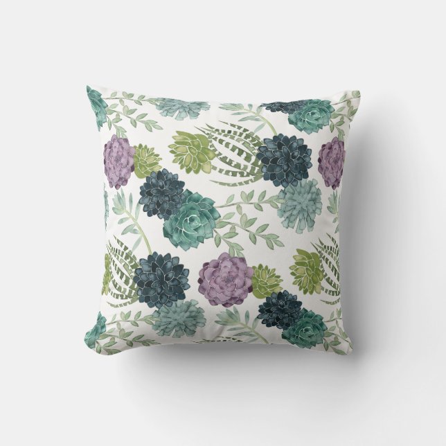 Coussin Plante Happiness Collection Motif Succulent (Recto)