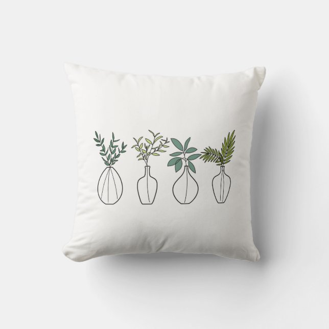 Coussin Plantes à Vase   (Recto)