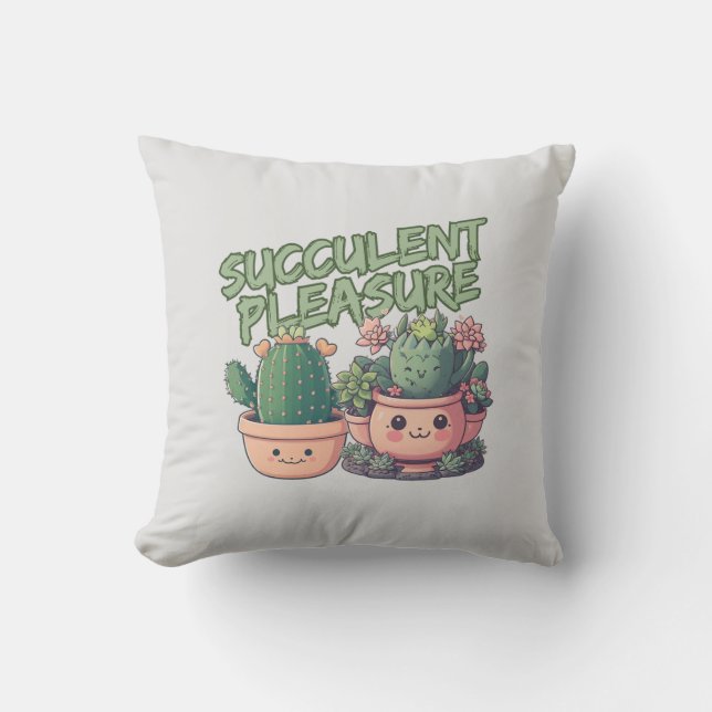 Coussin Plantes succulents (Recto)