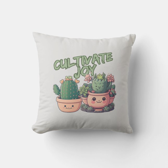 Coussin Plantes succulents (Recto)