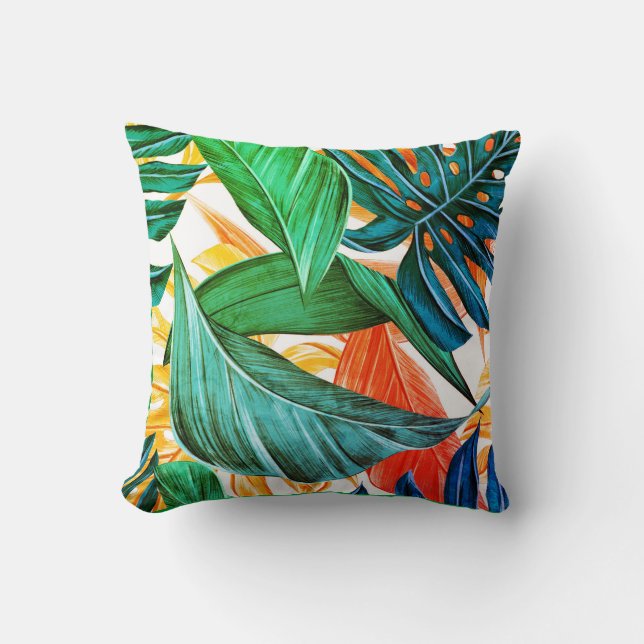 Coussin plantes tropicaux (Recto)