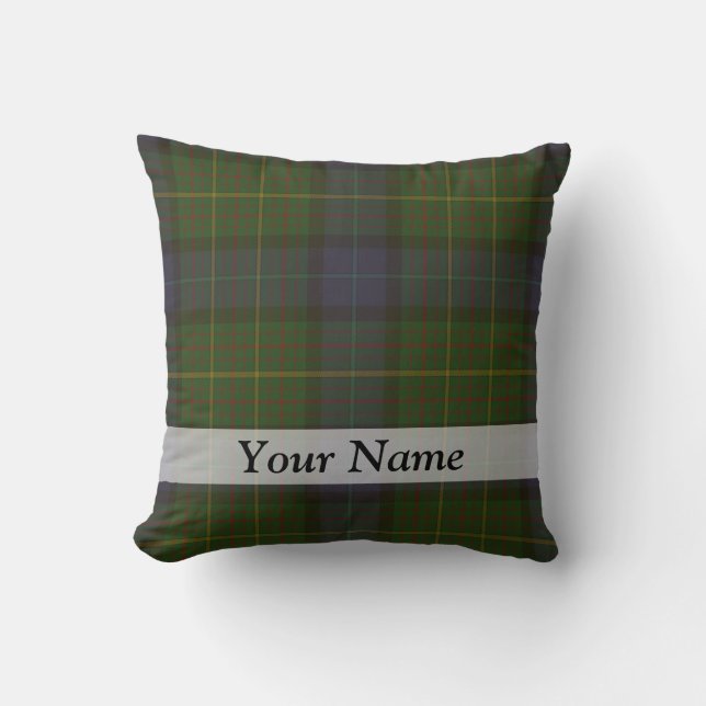 Coussin Plaque écossaise verte (Recto)