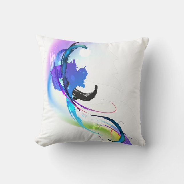 Coussin Plaques de peinture de couleur de matin Abstraites (Recto)