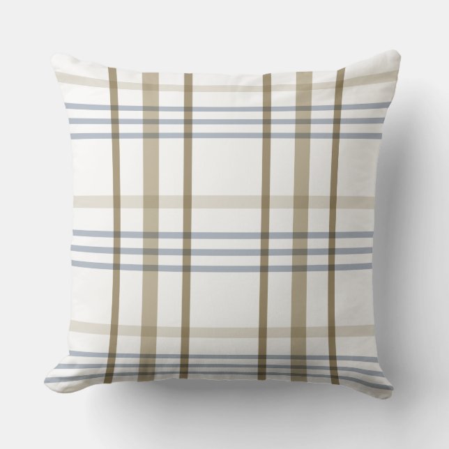 Coussin Plat bleu beige (Recto)