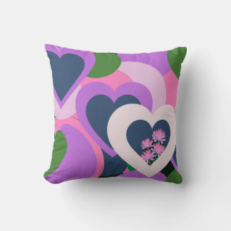 Coussin Playful Abstract Heart Throw Pillow