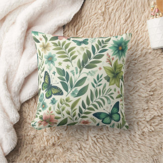 Coussin plein d'herbe et d'arbres