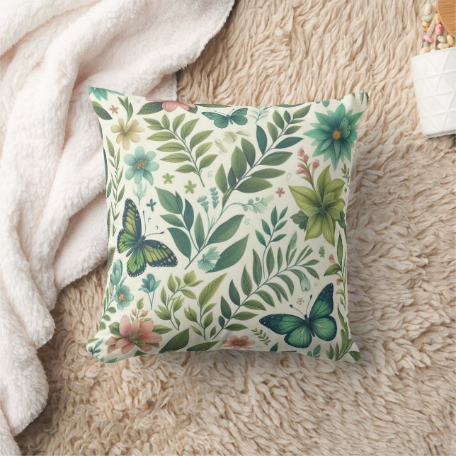 Coussin plein d'herbe et d'arbres (Couverture)