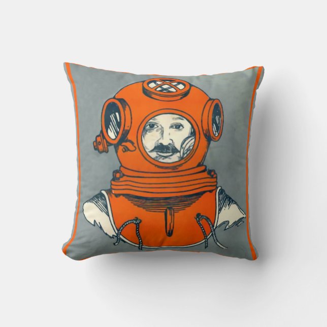 Coussin Plongeur de mer profonde (Recto)