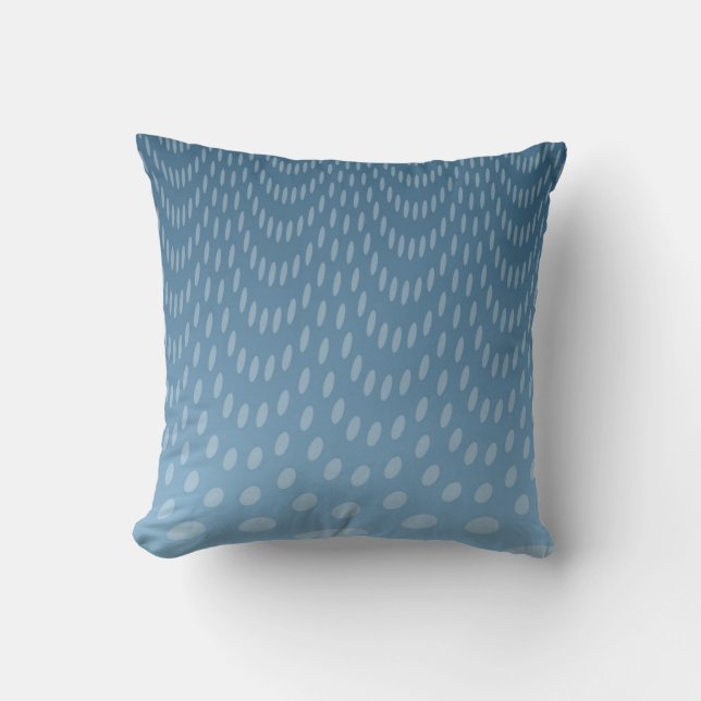 Coussin Pluie bleu foncé (Recto)