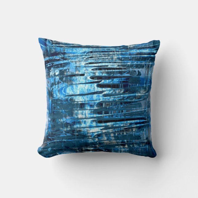 Coussin Pluie bleue (Recto)