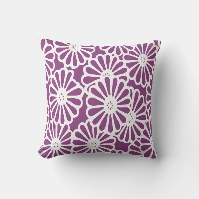 Coussin Plum Asiatique Moods Floral (Recto)