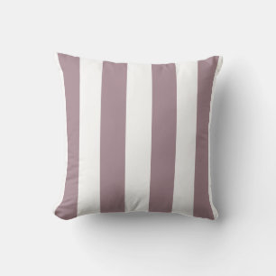 Coussin Plum et blanc rayé