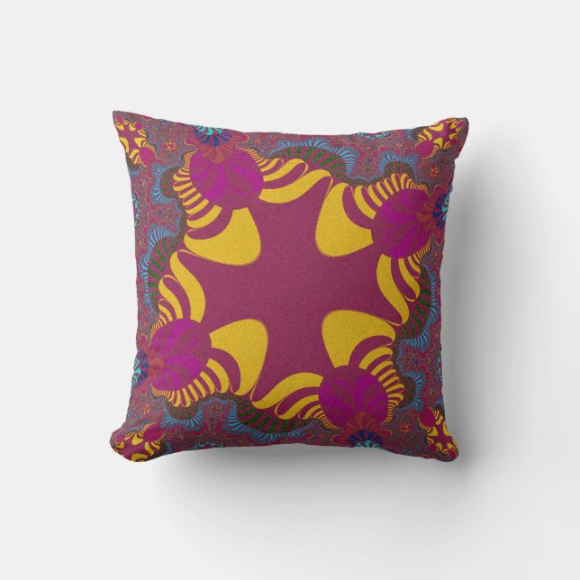 Coussin Plum et Croix jaune (Recto)