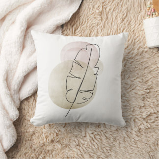 Coussin Plume beige boho