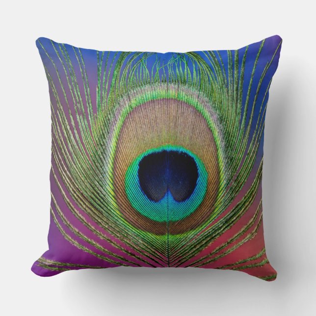Coussin Plume de la queue d'un paon (Recto)