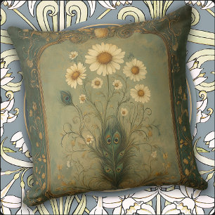 Coussin Plume de Paon de Luxe