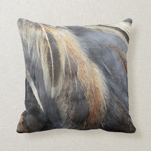Coussin Plumes de marans bleus - Lancer l'oreiller