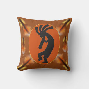 Coussin Plumes réversibles et Kokopelli
