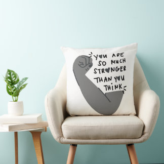 Coussin Plus Fort que Vous ne le Pensez – Typographie d'au