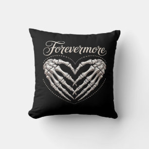 Coussin Plus Skeleton Mains Coeur Gothique Halloween