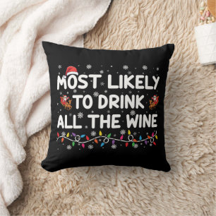 Coussin Plus Susceptible De Boire Tout Le Vin Famille Noël