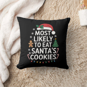 Coussin Plus susceptible de manger les cookies du Père Noë