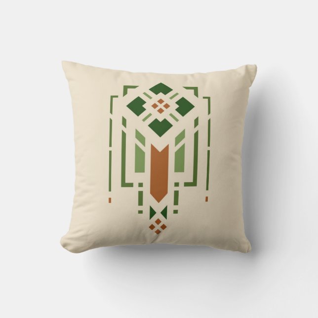 Coussin Pochoir de prairie (Recto)