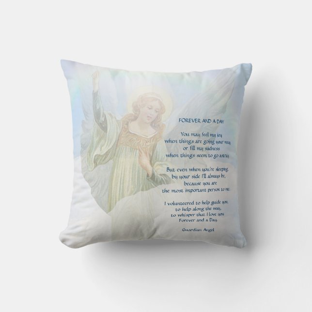 Coussin Poème d'ange gardien (Recto)