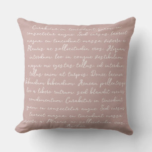 Coussin Poème de citation personnalisé vœux de mariage