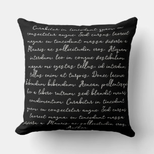 Coussin Poème de citation personnalisé vœux de mariage