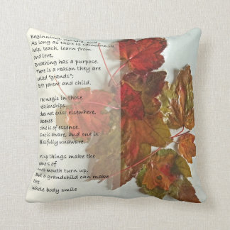 Coussin Poème de grand-mère