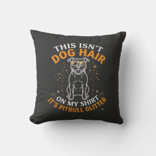 Coussin Poils de chien Pitbull Paillettes Lunettes de sole
