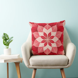 Coussin Poinsettia de Noël Festif