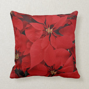 Coussin Poinsettias de Noël