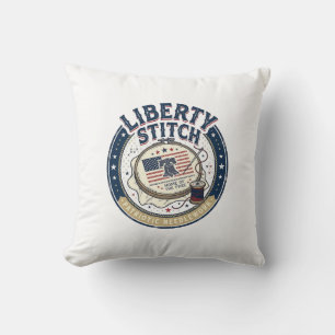 Coussin Point de Liberty Patriote Broderie Aiguille Patrio