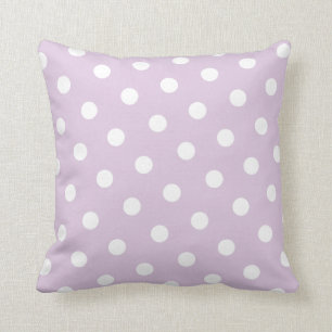 Coussin Point de polka pourpre en pastel