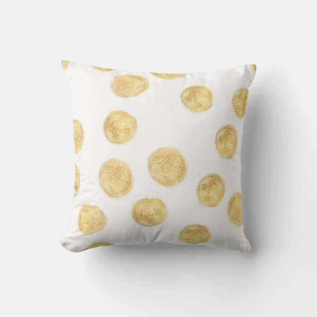 Coussin Pointe Polka Dorée Tirée (Recto)