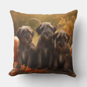 Coussin Pointeur à poils durs Griffon Puppy Automne