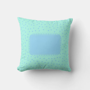 Coussin Points bébé verts et bleus