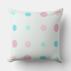 Coussin Points Bleus et Pêche