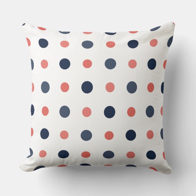 Coussin points bleus et roses (Recto)