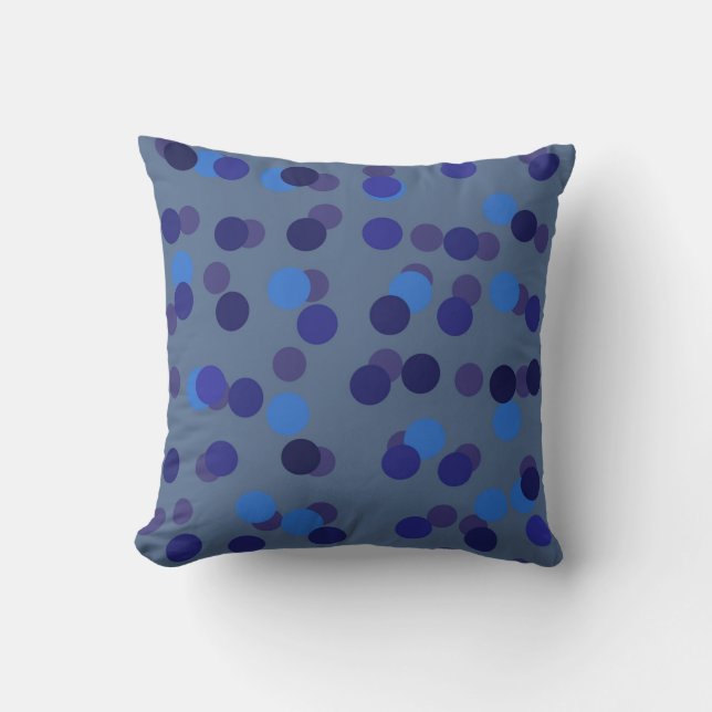 Coussin points bleus et violets (Recto)