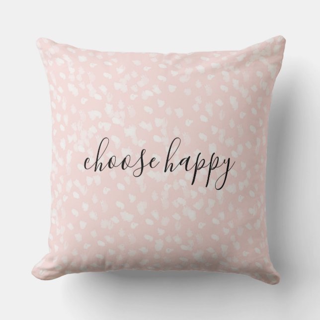 Coussin Points Chic Rose Blanc (Recto)