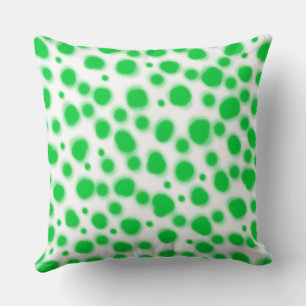 Coussin points de dalmatien imprimé animal vert